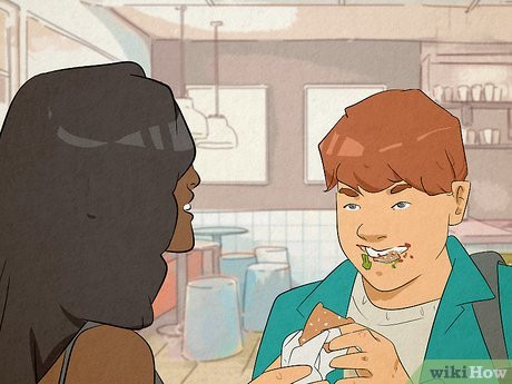 Step 13 Eating and talking at the same time