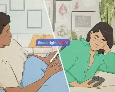 用短信跟女朋友说晚安：让她带着笑入睡