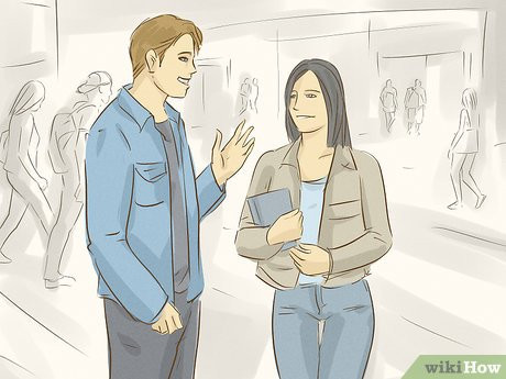 Step 3 Give off positive body language to show she has your attention.